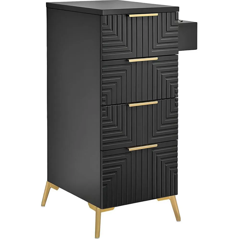 Noelle Free-Standing Styling Station / Black by Deco Salon Furniture