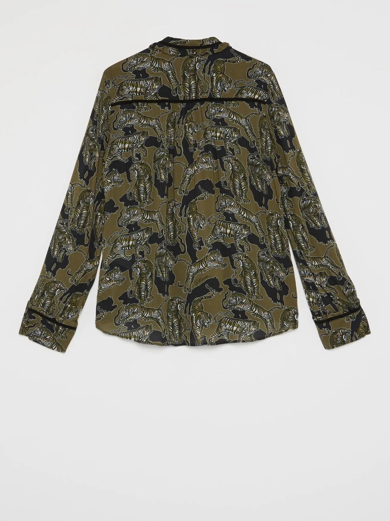 Olive Tiger Print Blouse