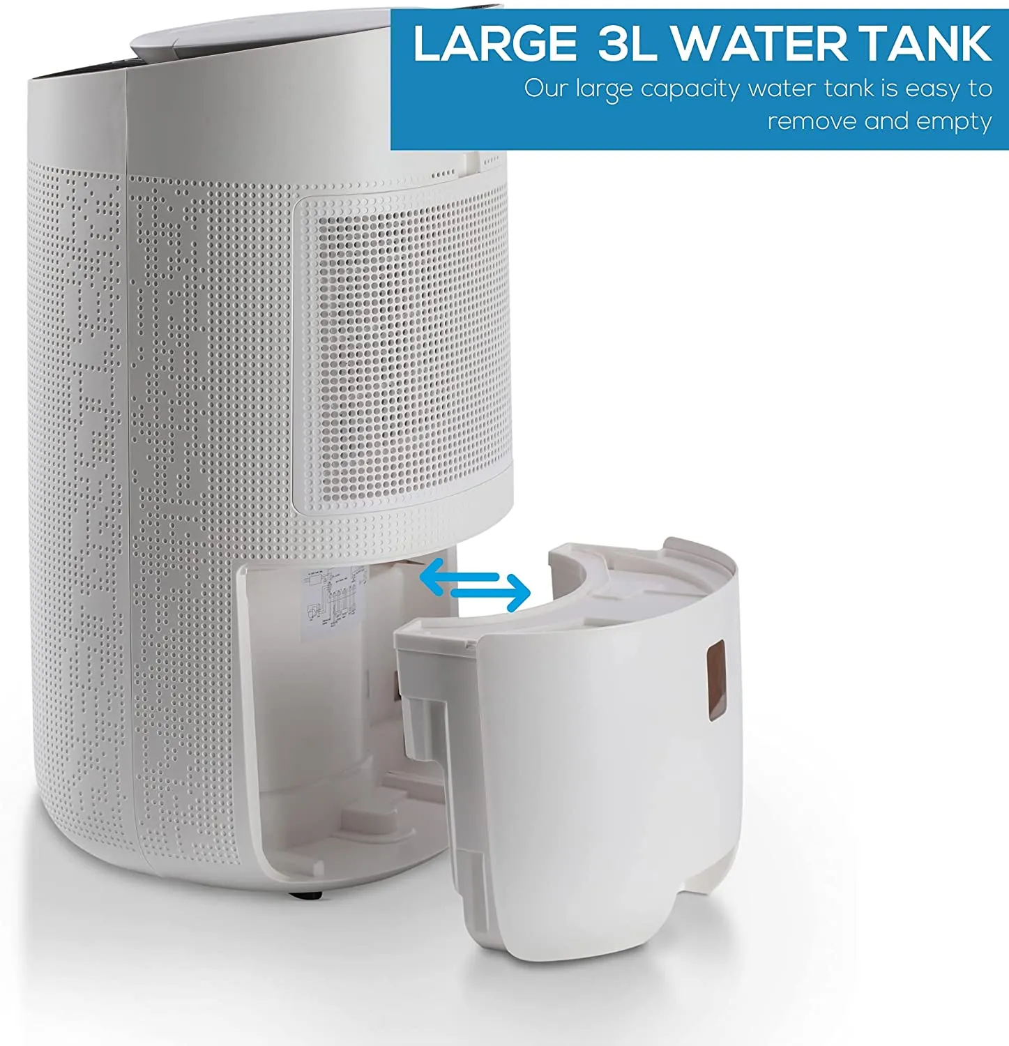 Olsen & Smith 12L/Day Portable Electric Dehumidifier for Home Damp Bedroom Kitchen Bathroom Garage Basement with Auto Humidity Control Settings, Ultra-Quiet Sleep Mode, Child Lock, Auto-Defrost,  3L Tank, 2m Drain Hose & much more