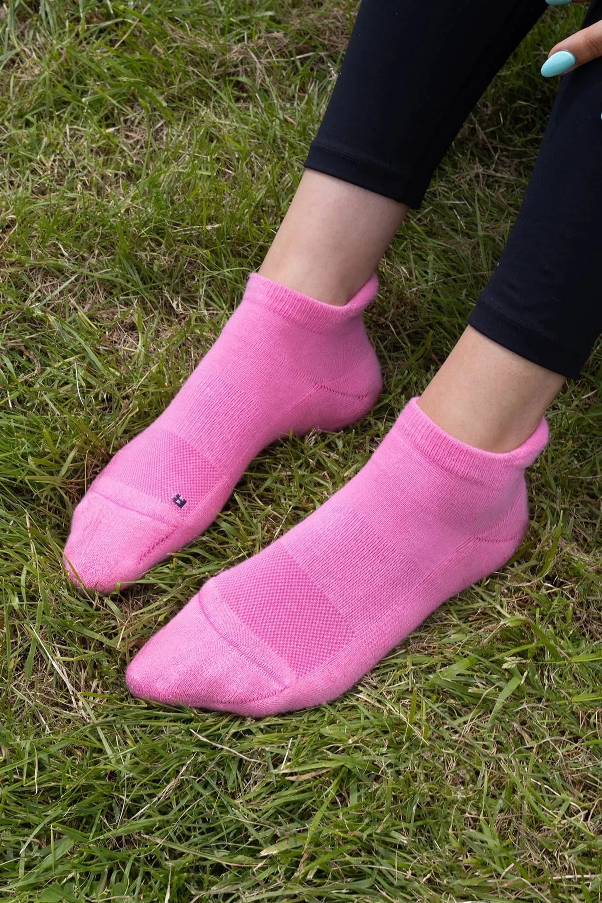 Organic Cotton Women's Trainer Socks | Pink