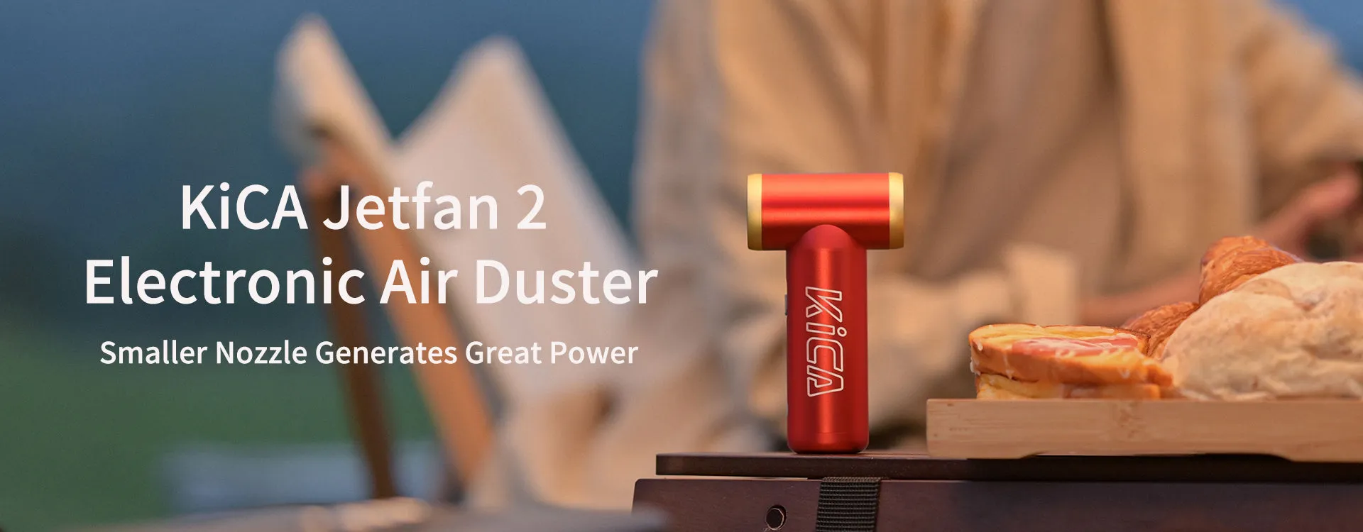 Original Kica - Jetfan 2 - Portable, More Powerful, and Multi-functional Air Duster Red
