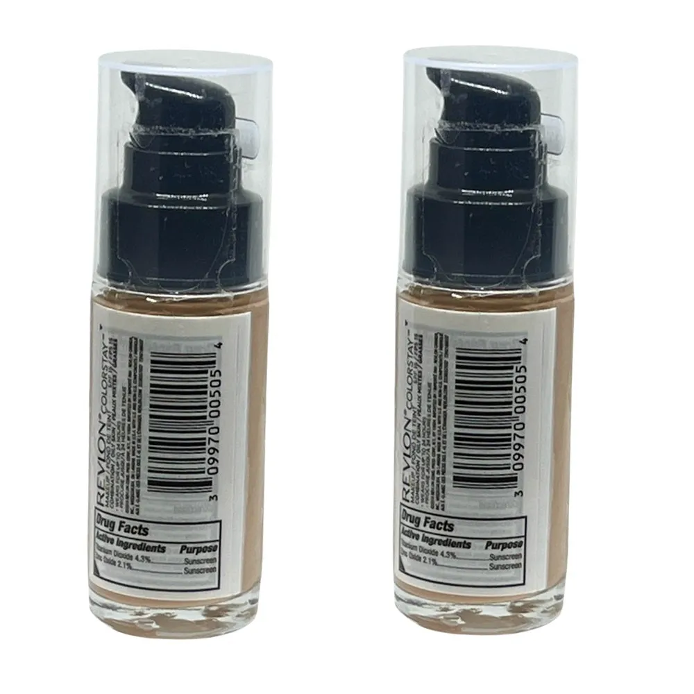 Pack of 2 Revlon Colorstay Combination/Oily Makeup, Matte Finish, Rich Maple 390