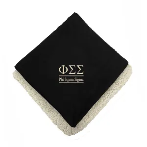 Phi Sigma Sigma Sherpa Throw Blanket