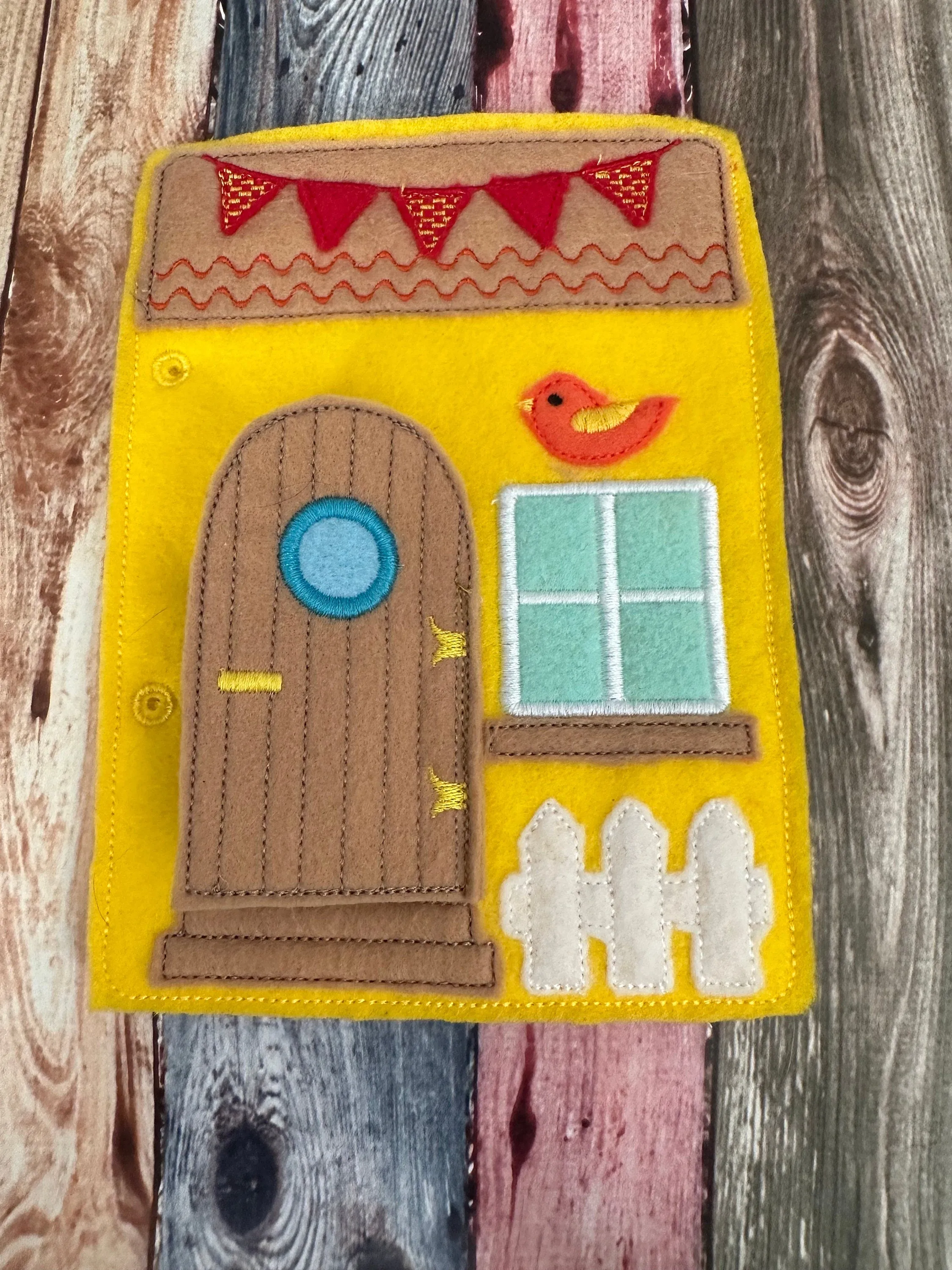 Portable Felt Dollhouse Quiet Book - Toddler Quiet Activity Toy - Educational Gift For Boys and Girls - Learning Toy - Unpaper Doll