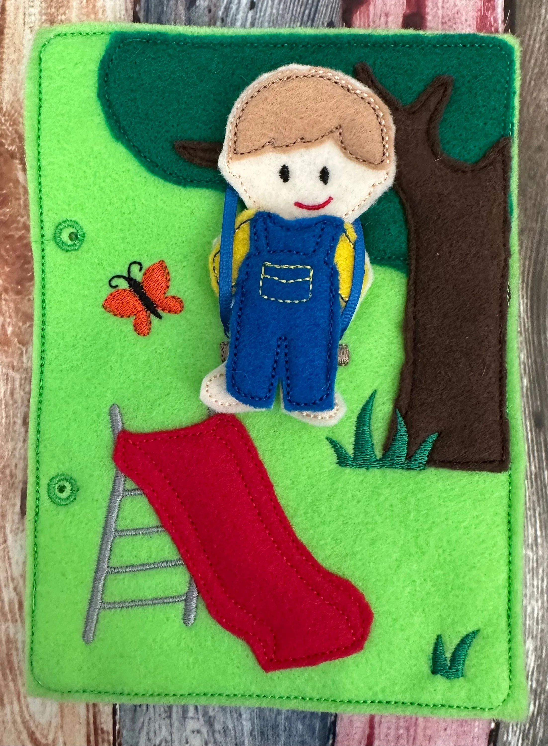 Portable Felt Dollhouse Quiet Book - Toddler Quiet Activity Toy - Educational Gift For Boys and Girls - Learning Toy - Unpaper Doll
