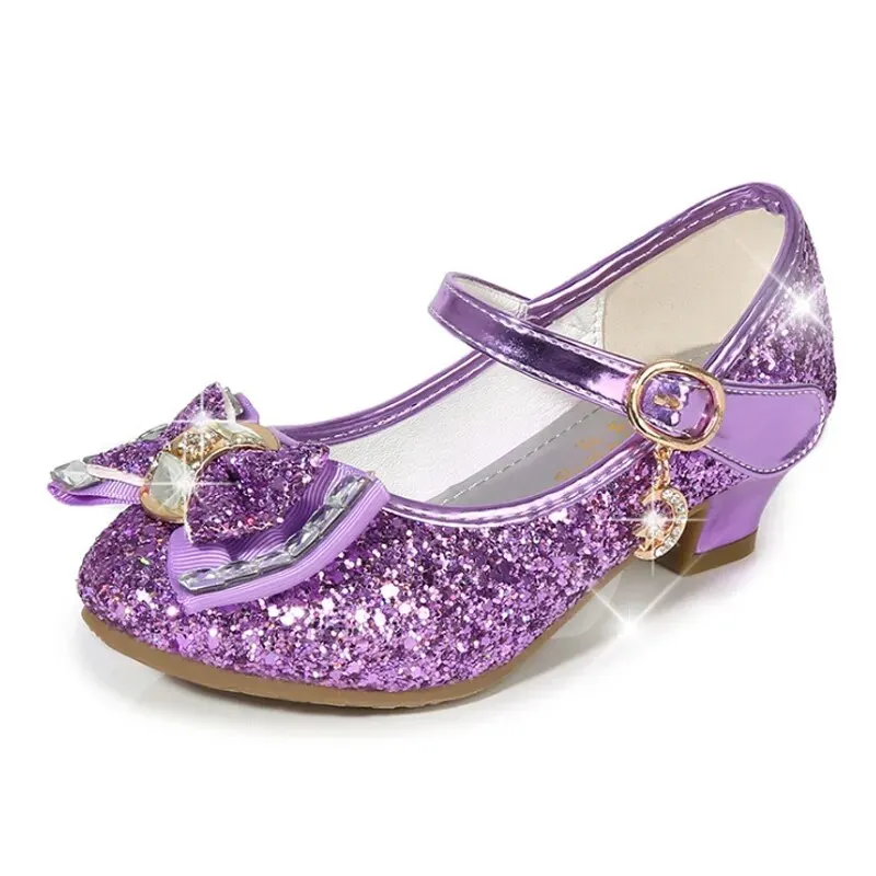 Princess Flower Leather Shoes for Girls