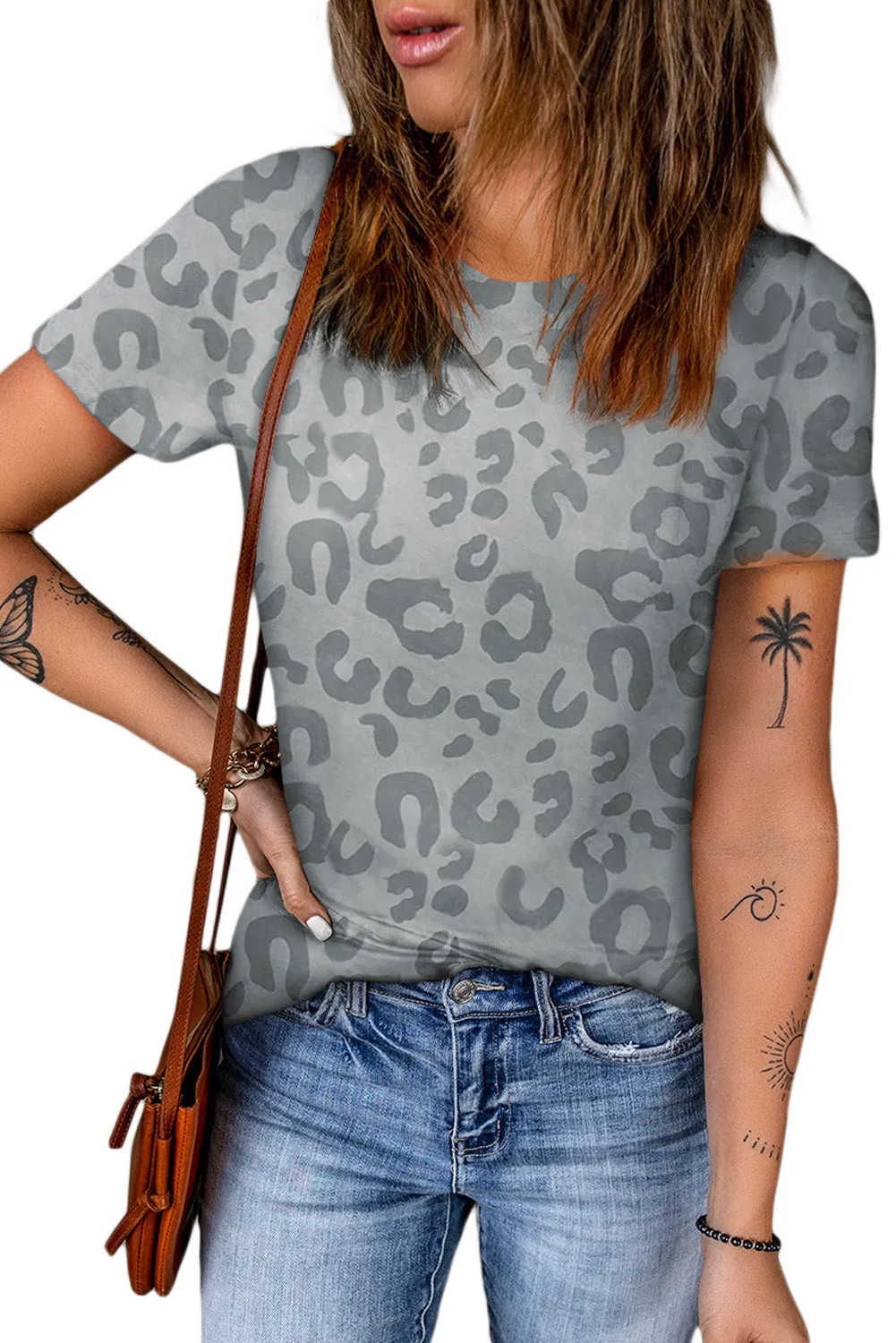 Print Crew Neck Short Sleeve T Shirt