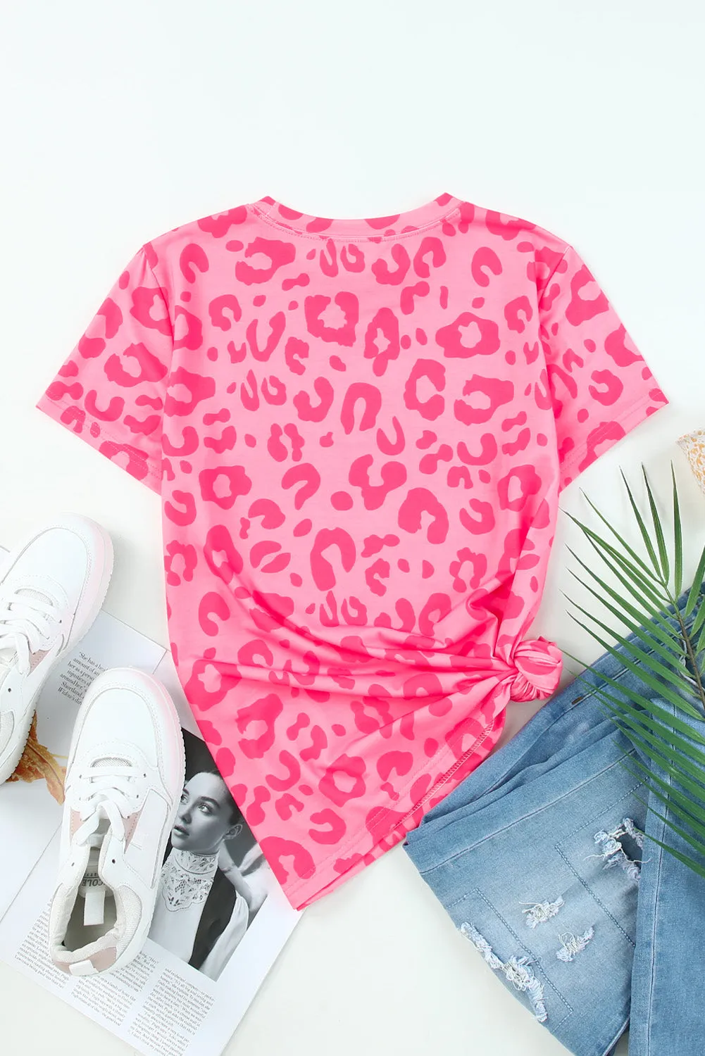Print Crew Neck Short Sleeve T Shirt