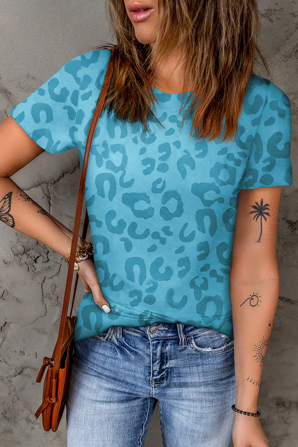 Print Crew Neck Short Sleeve T Shirt