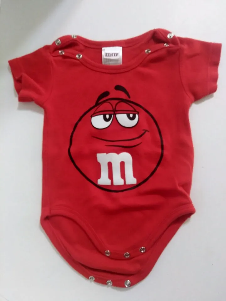 Red M&M Onesie 1 Piece Bodysuit
