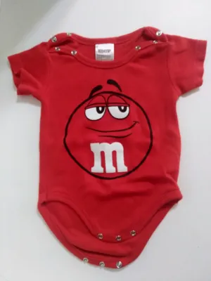 Red M&M Onesie 1 Piece Bodysuit