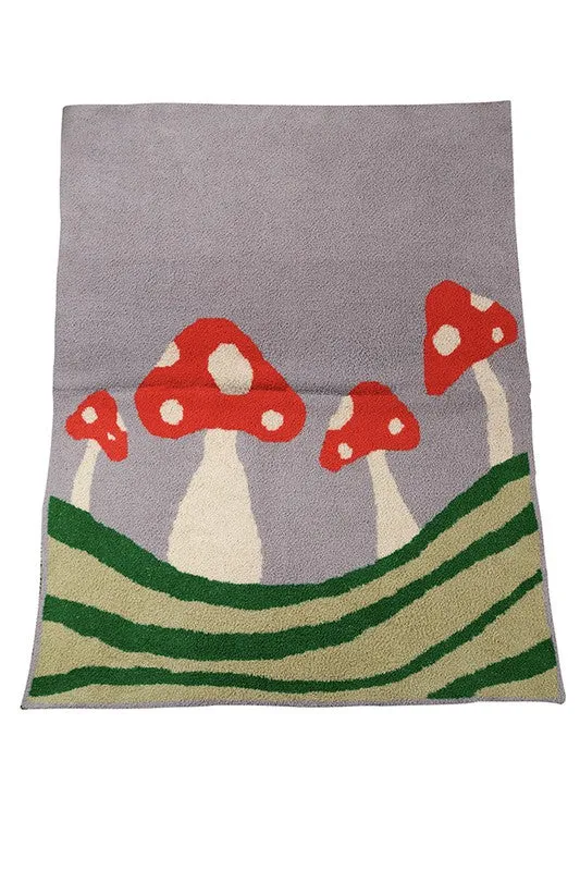 Retro Intarsia Throw Blanket