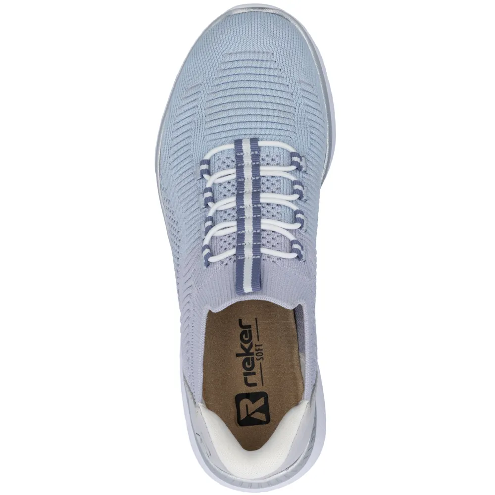 Rieker M5066-30 (Slip) Aqua Lilac Trainers