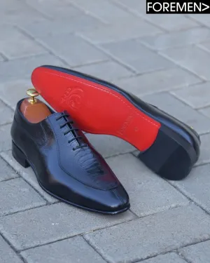 SANTORINI | Black Leather Sole Oxfords