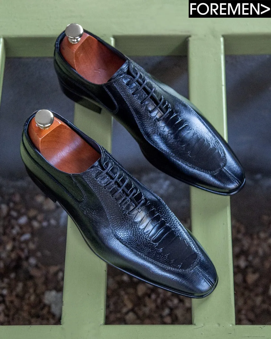 SANTORINI | Black Leather Sole Oxfords
