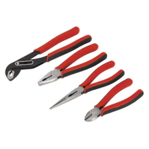 Sealey Premier Pliers Set Combi Water Pump Side Cutting Long Nose Serrated 4pc