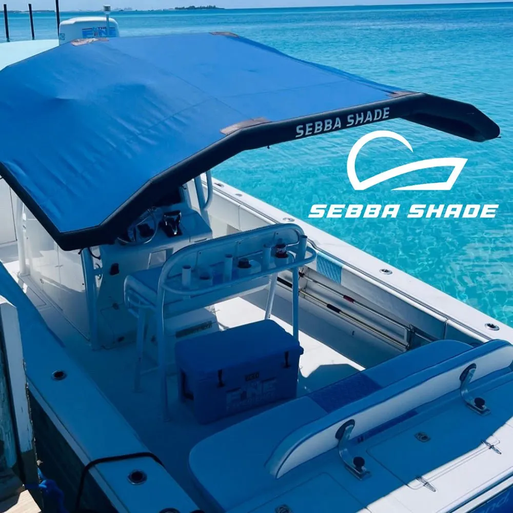 Sebba Shade 8 x 12 ft. Blue Sun Shade f/Boats 26' 