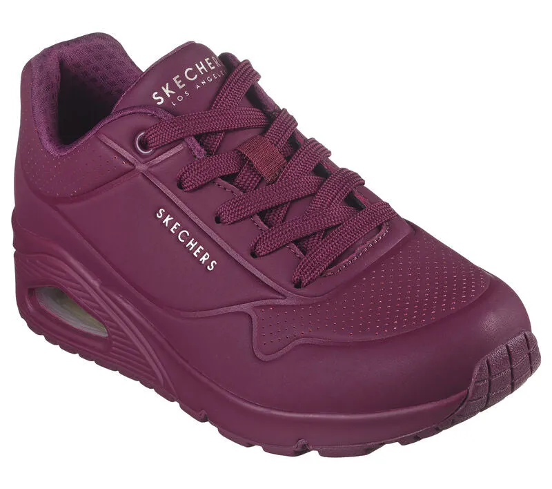 Skechers Uno - Stand on Air Plum Trainers
