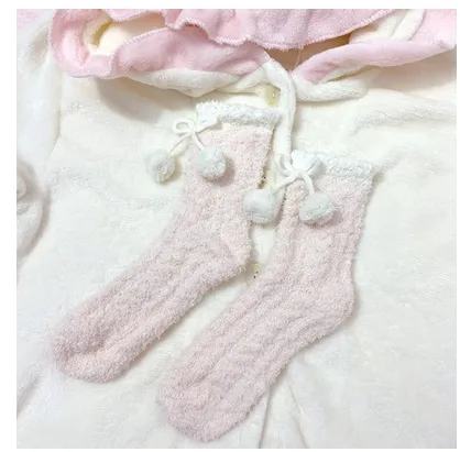 Soft Touch Pom Pom House Socks
