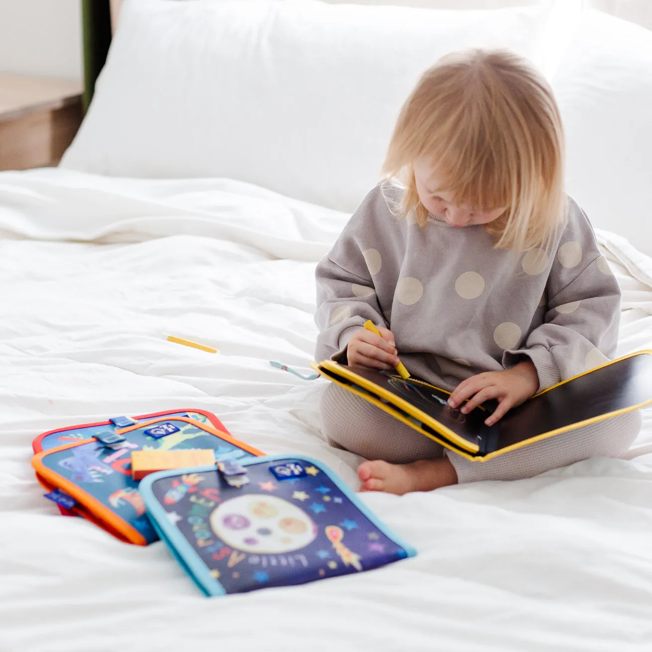 Solar Space Dry Erase Reusable Activity Book