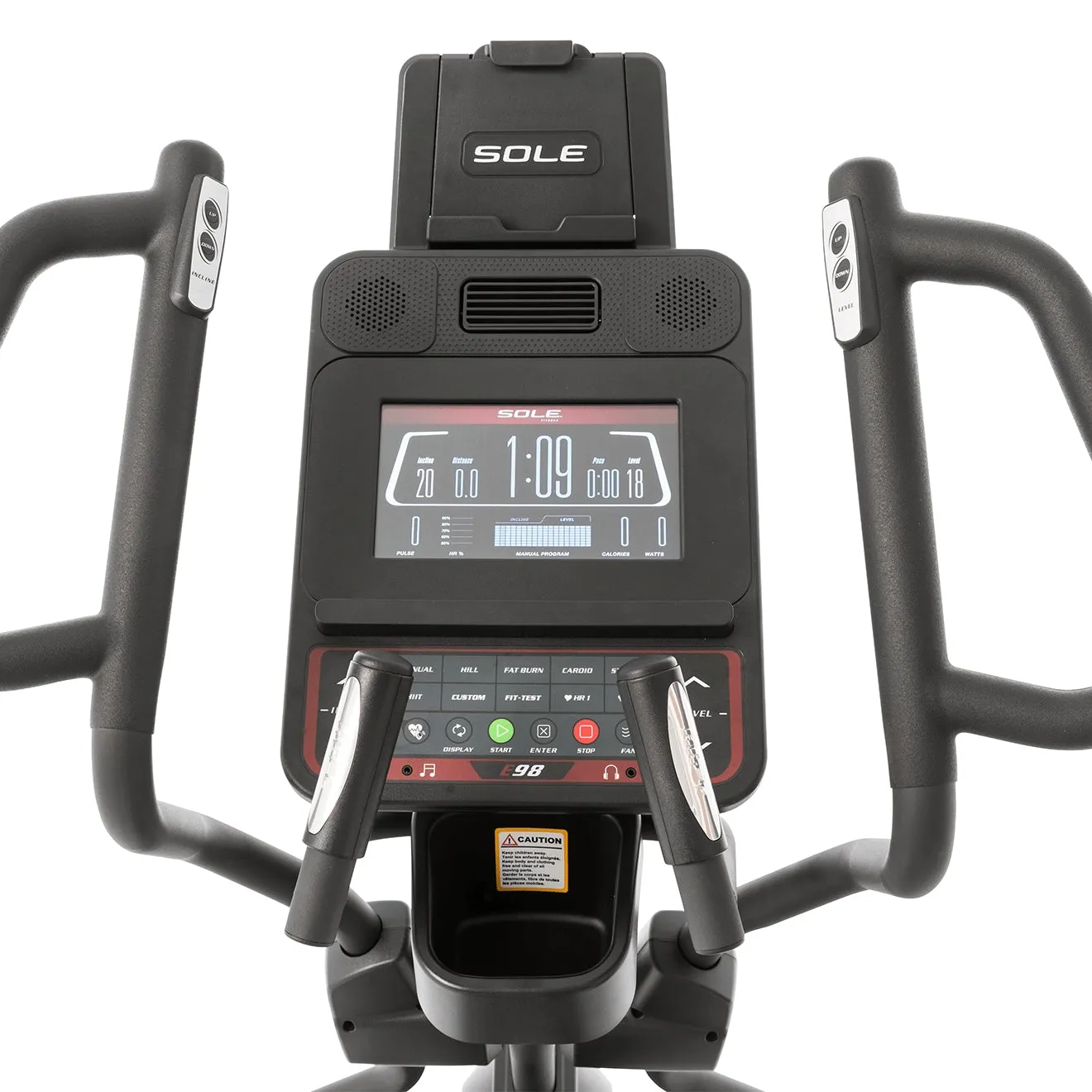 Sole Fitness E98 Elliptical Cross Trainer with 10.1" Display