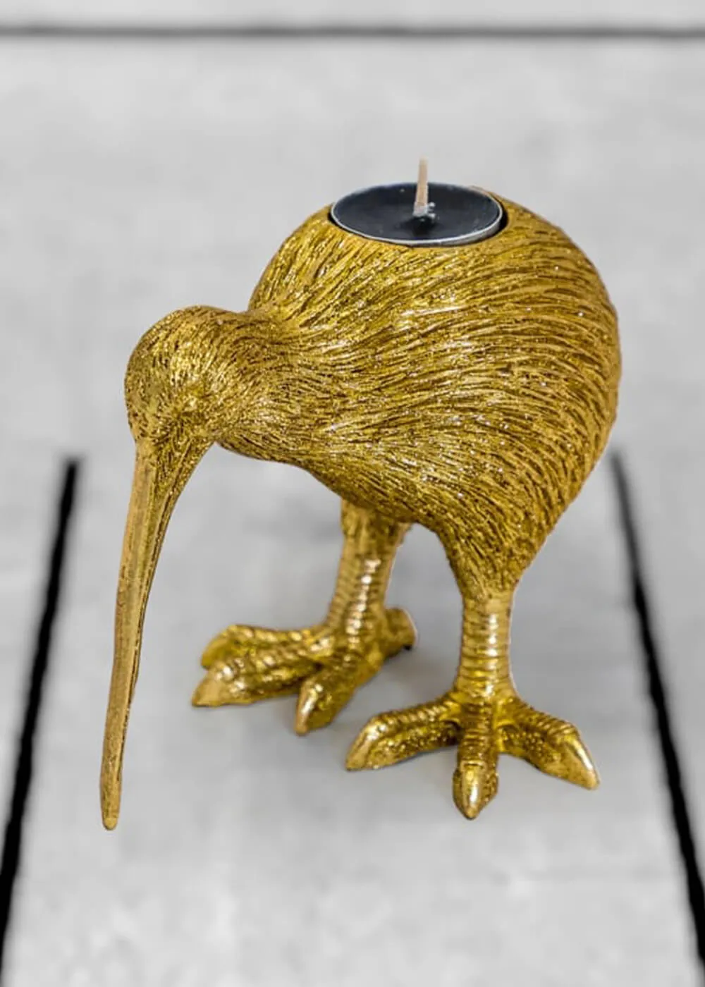 Succubus Home Kiwi Bird Tealight Holder in Gold