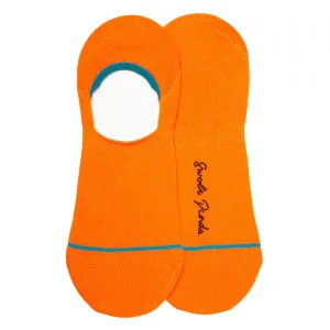 Tangerine No-Show Bamboo Socks by Swole Panda, Size 7-11