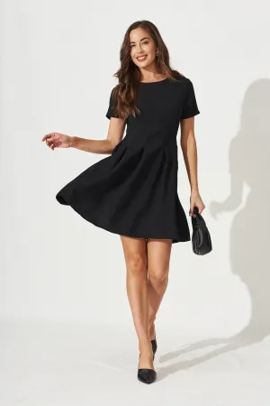Textured Black Elizabeth Dress