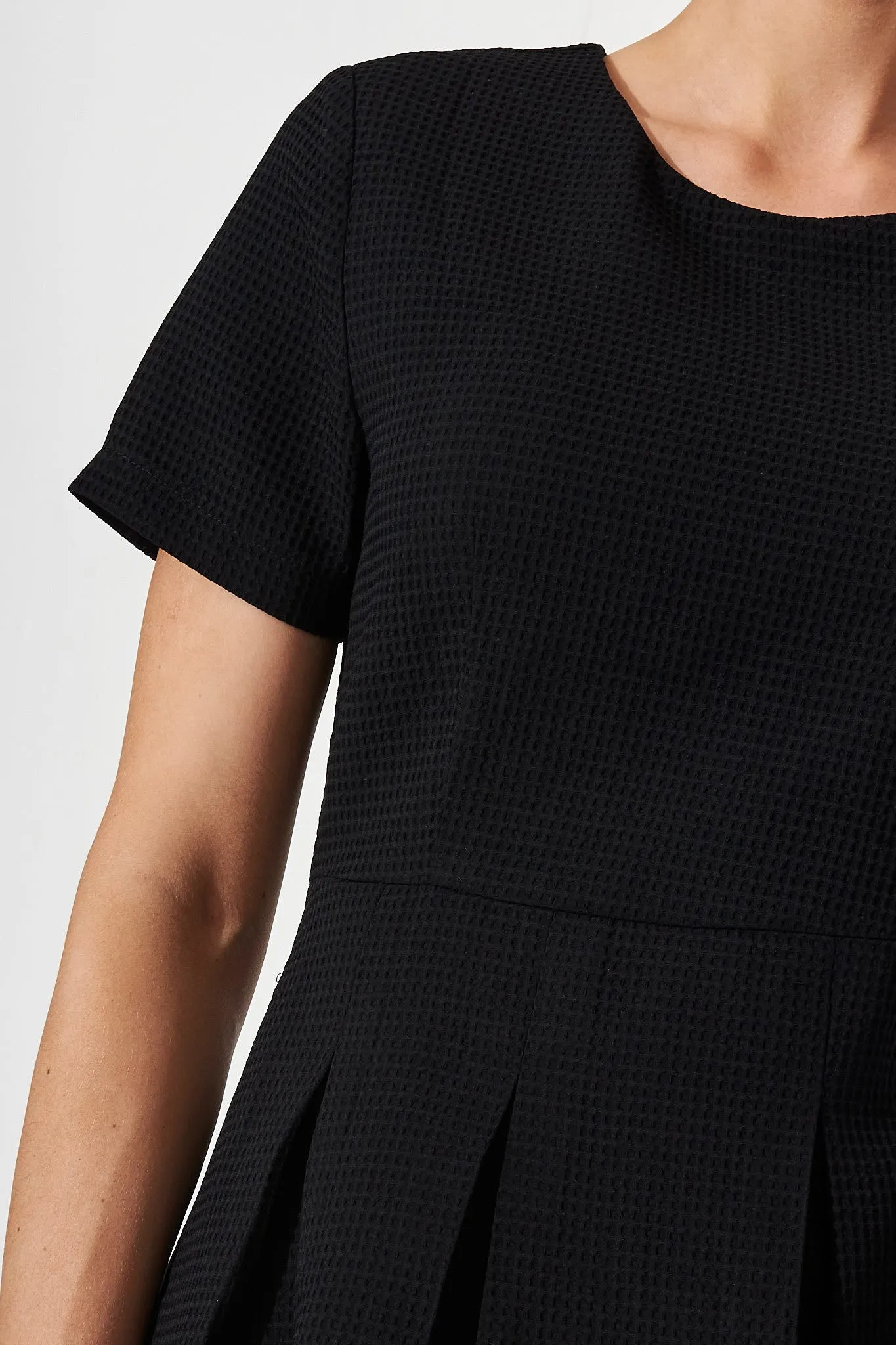 Textured Black Elizabeth Dress