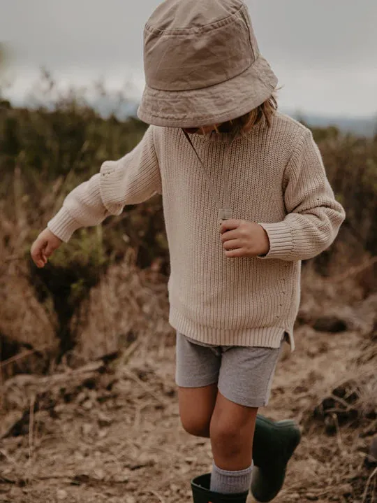 The Baby Essential Sweater - Oatmeal