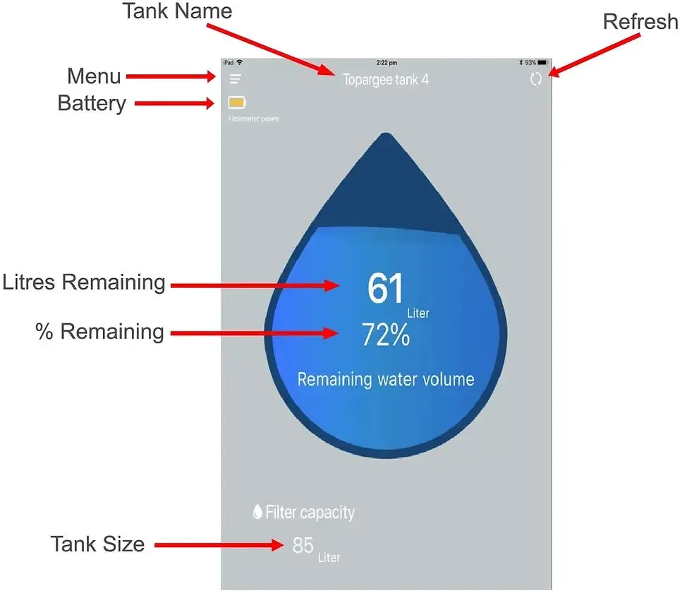 topargee Water Tank Gauge - Bluetooth