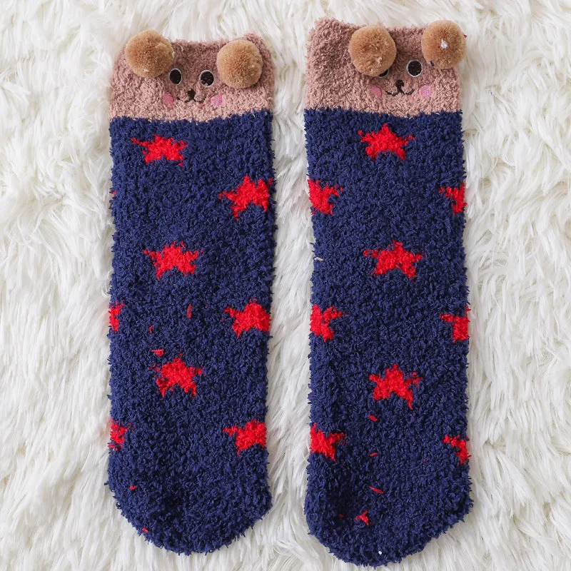 Towel-Touch Cute House Socks