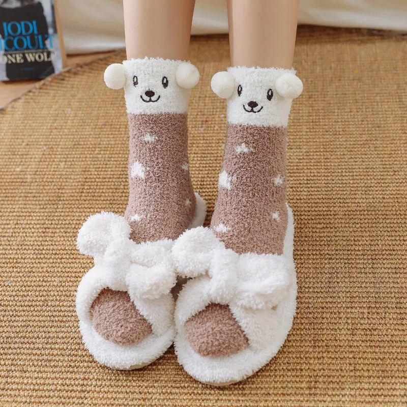 Towel-Touch Cute House Socks