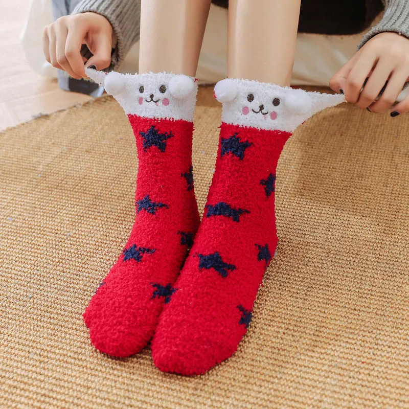 Towel-Touch Cute House Socks
