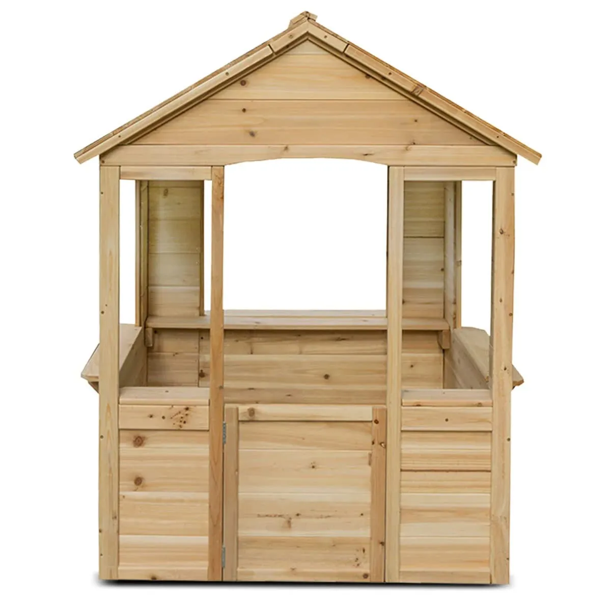 Toyshine Wooden Cubby House with a Cafe Shop Style Front Gift for Girl Ages 3 
