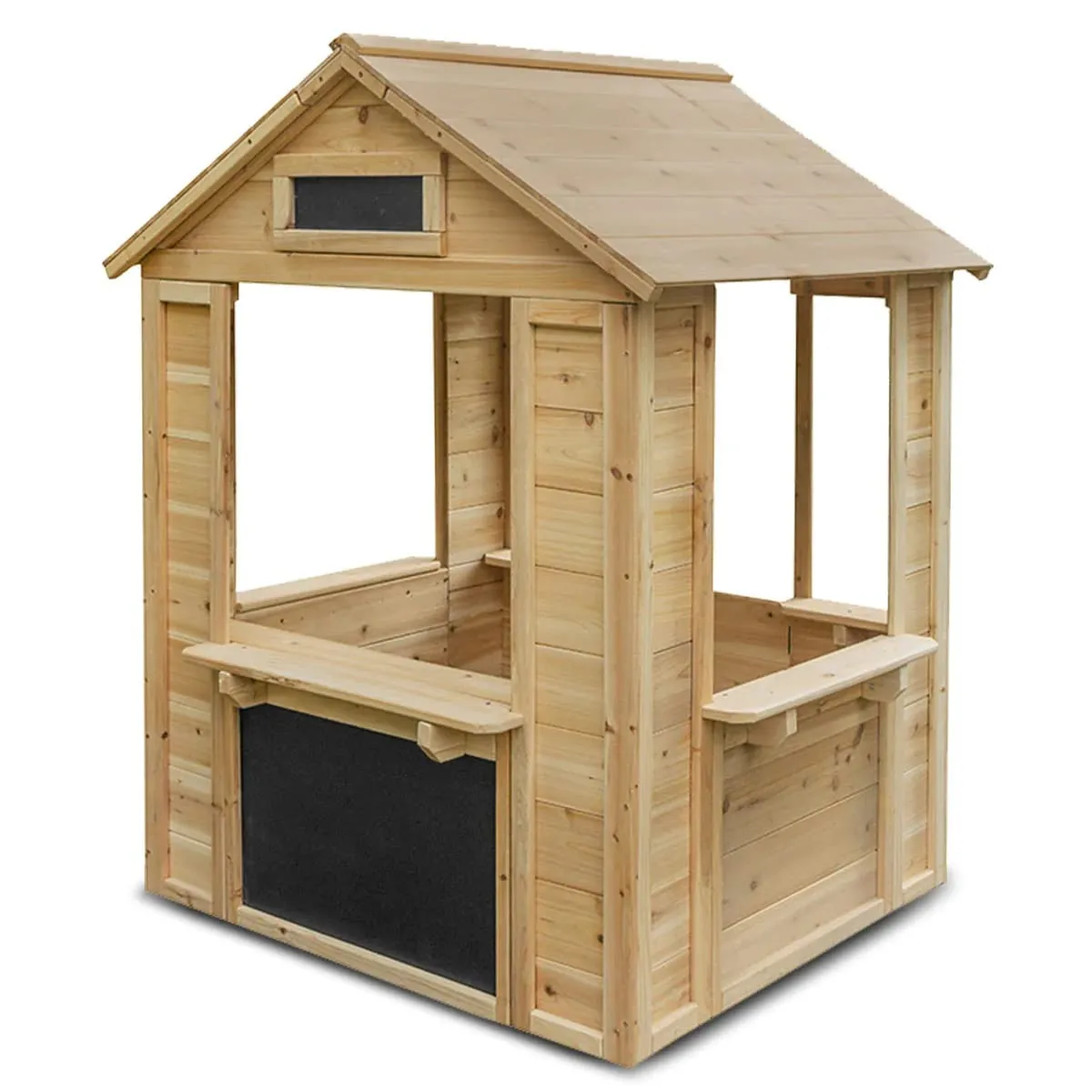 Toyshine Wooden Cubby House with a Cafe Shop Style Front Gift for Girl Ages 3 