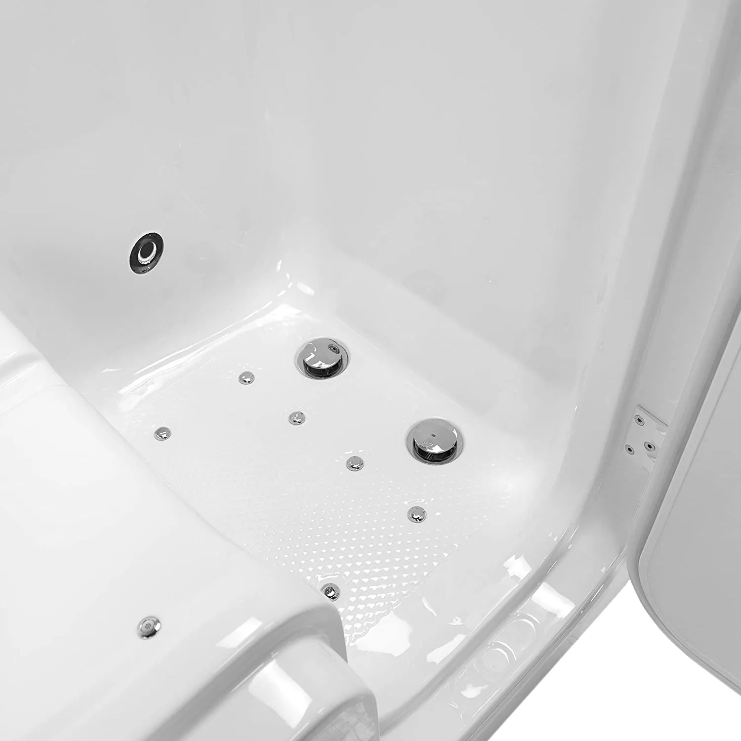 Transfer 36x55 Acrylic Air and Hydro Massage with Microbubble Therapy and Heated Seat Walk-In Bathtub with Right Outward Swing Door, 5 Piece Fast Fill Faucet, 2" Dual Drain
