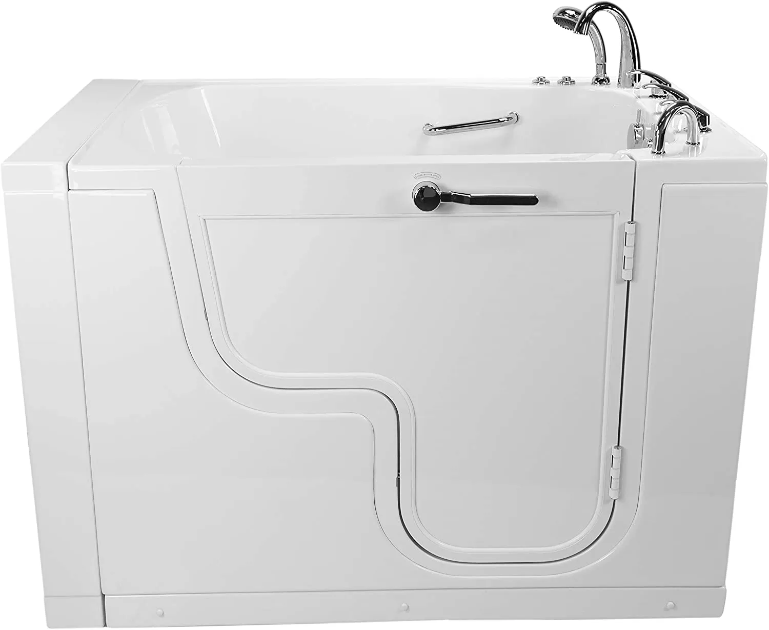 Transfer 36x55 Acrylic Air and Hydro Massage with Microbubble Therapy and Heated Seat Walk-In Bathtub with Right Outward Swing Door, 5 Piece Fast Fill Faucet, 2" Dual Drain