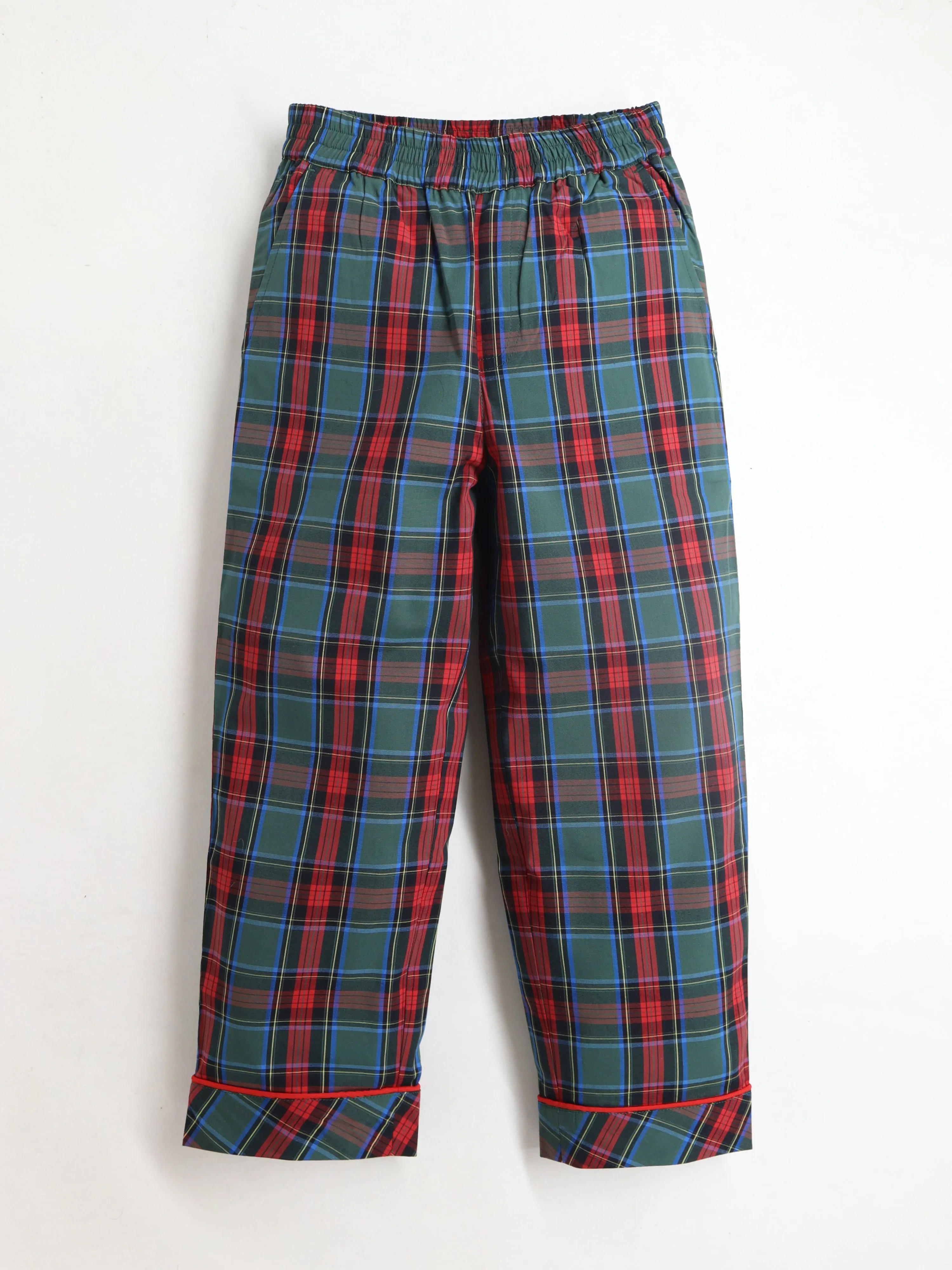 Unisex Multicolor Checked Cuff Sleeve Nightsuit