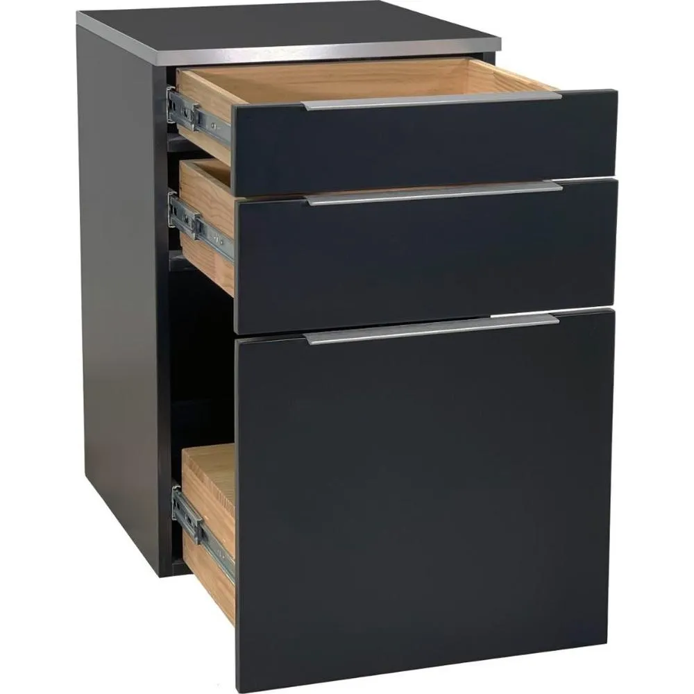 Vitani Wall-Mount Styling Station Cabinet / Black by Deco Salon Furniture