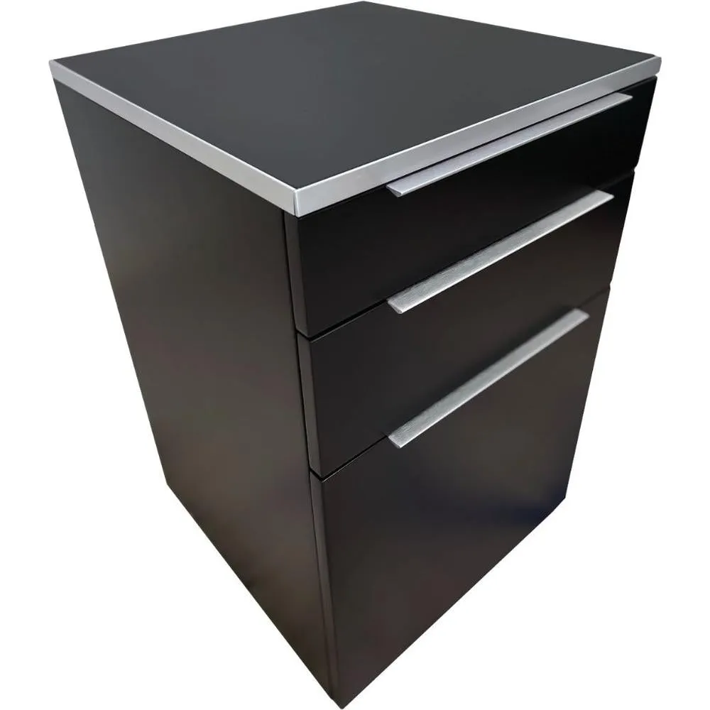 Vitani Wall-Mount Styling Station Cabinet / Black by Deco Salon Furniture