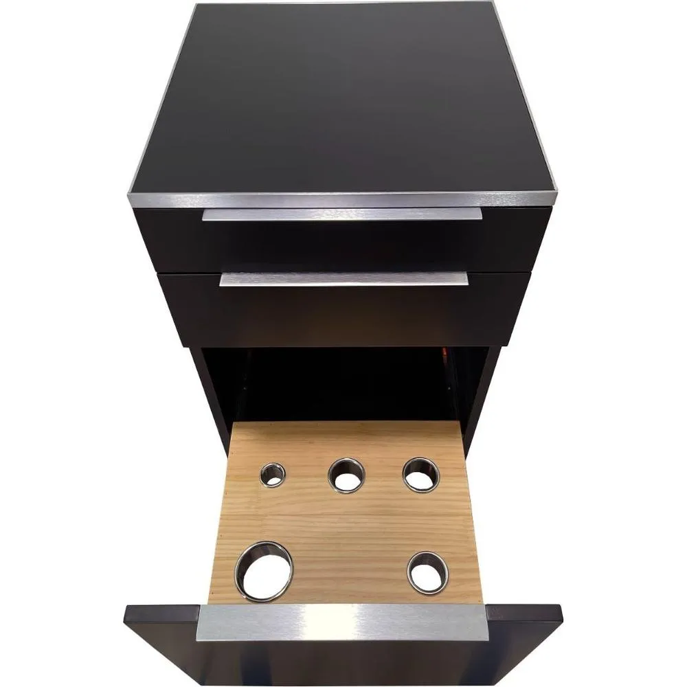 Vitani Wall-Mount Styling Station Cabinet / Black by Deco Salon Furniture