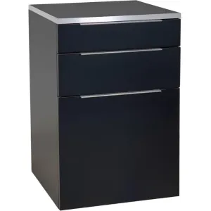 Vitani Wall-Mount Styling Station Cabinet / Black by Deco Salon Furniture