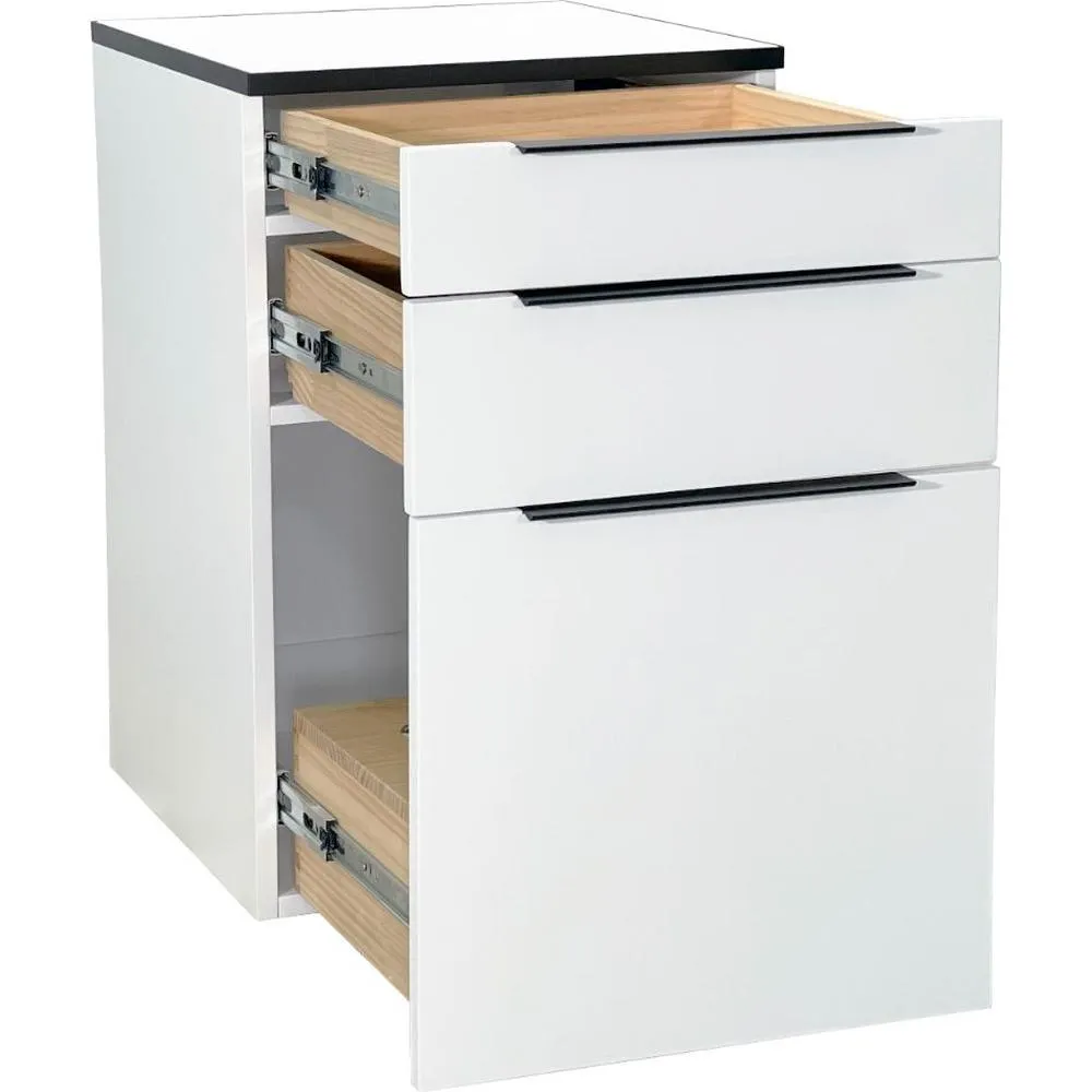 Vitani Wall-Mount Styling Station Cabinet / White by Deco Salon Furniture