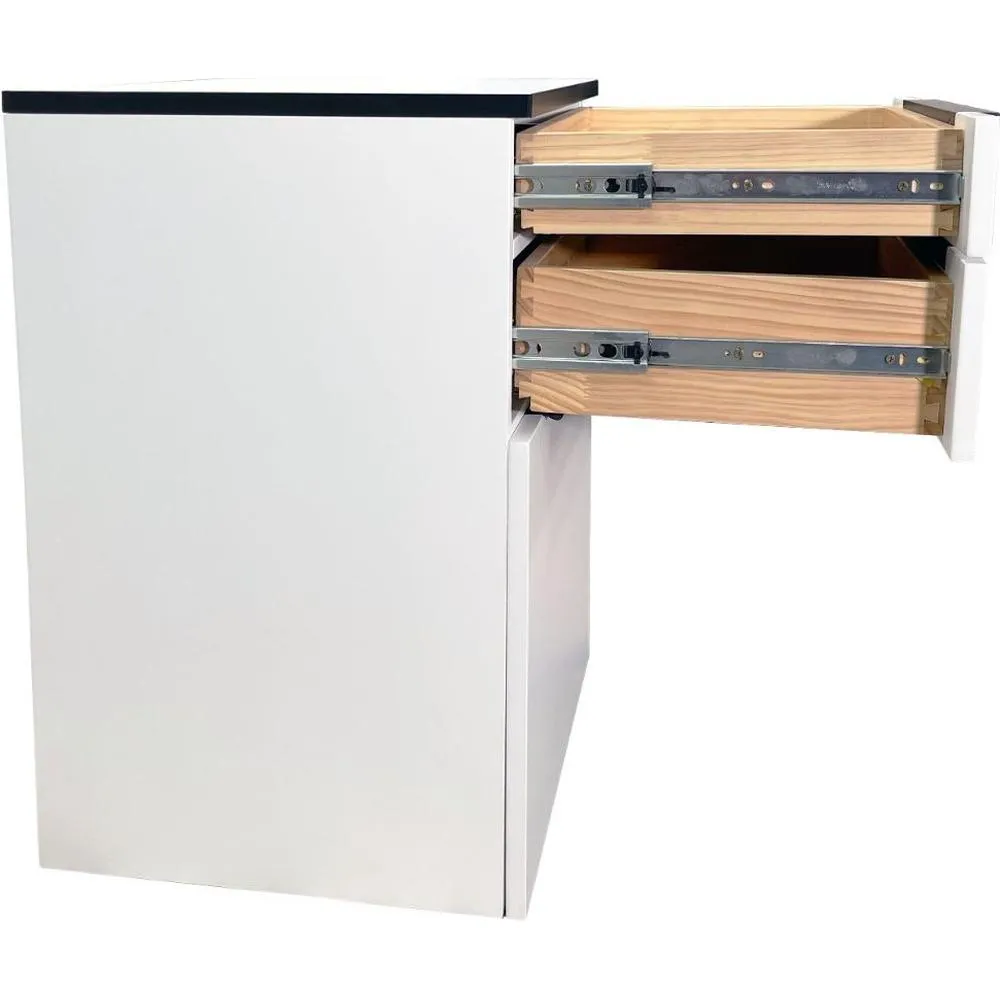 Vitani Wall-Mount Styling Station Cabinet / White by Deco Salon Furniture