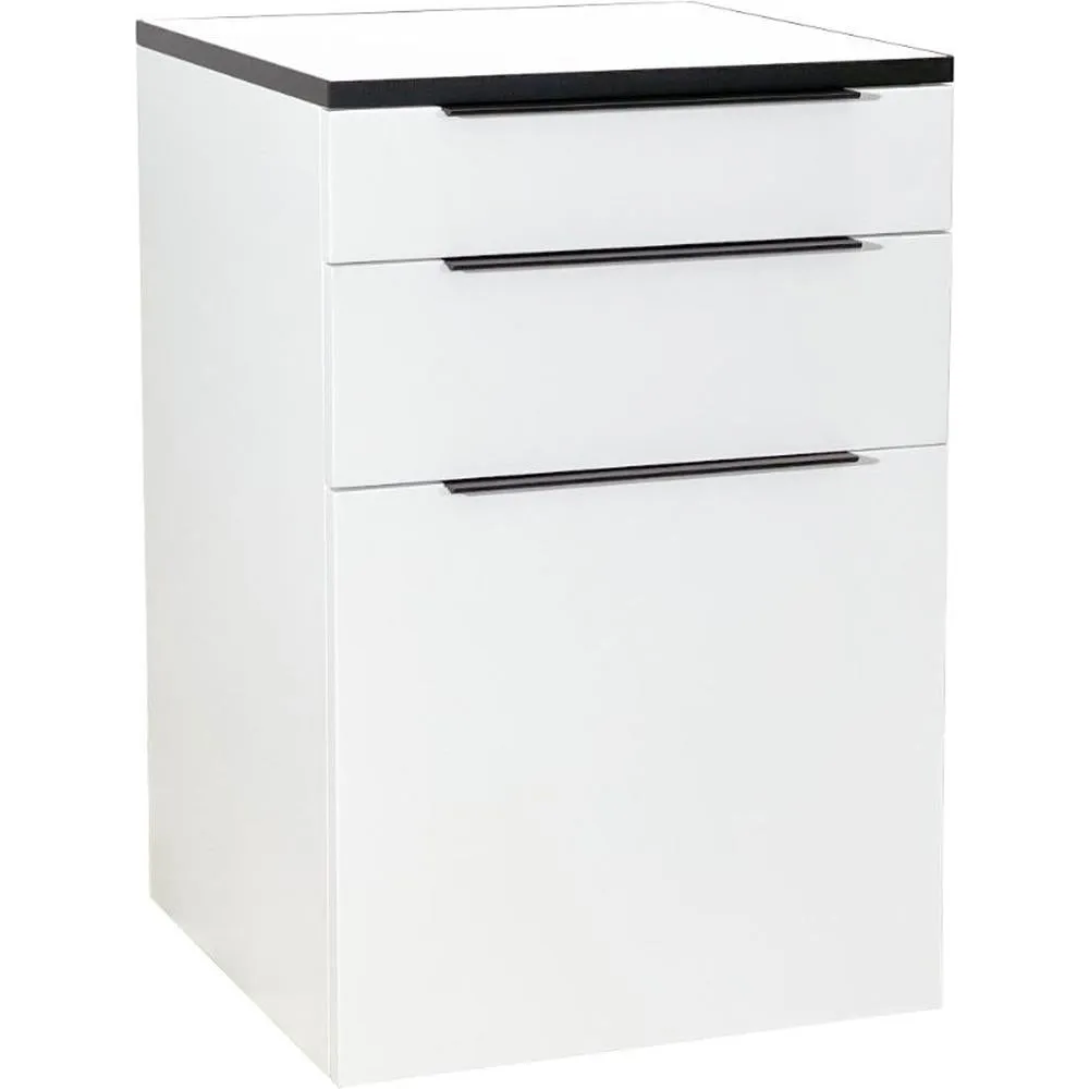 Vitani Wall-Mount Styling Station Cabinet / White by Deco Salon Furniture
