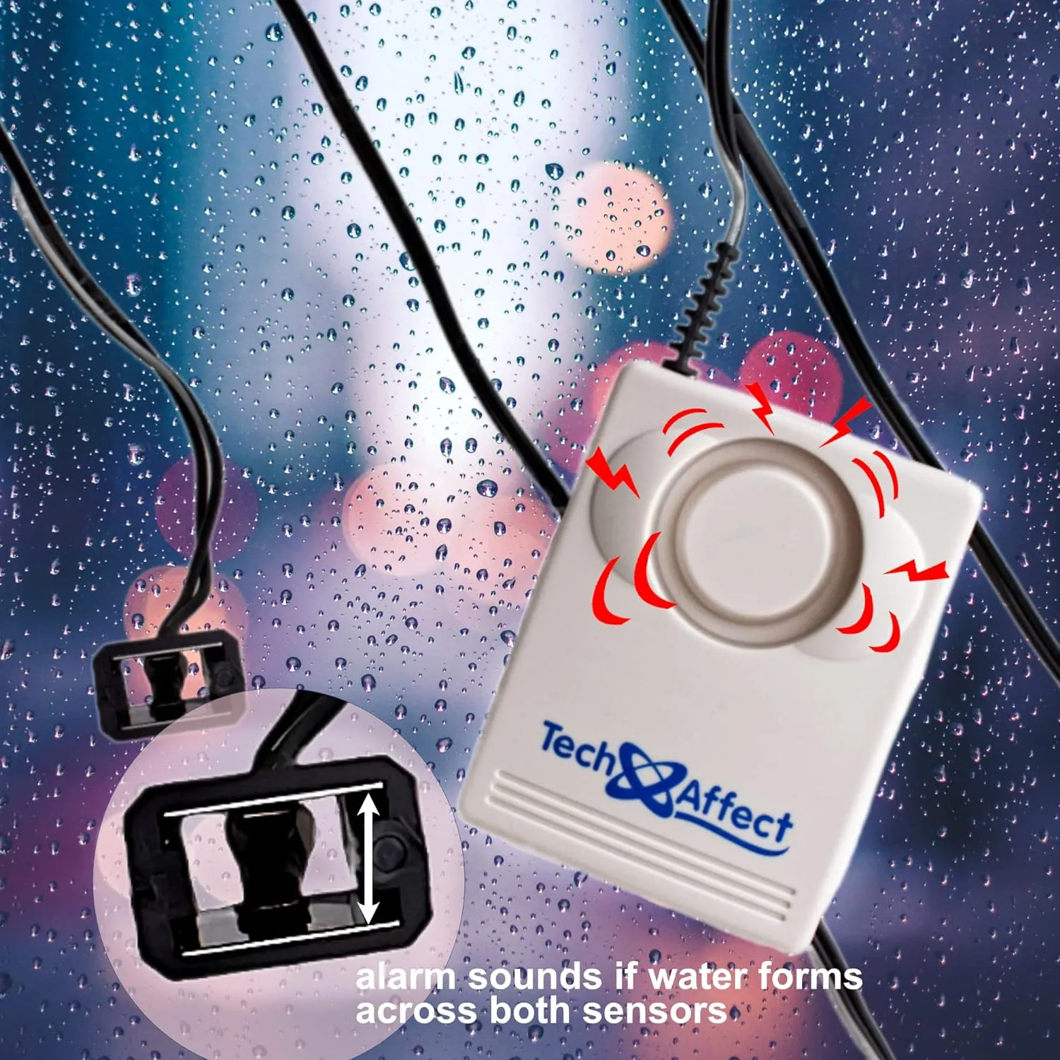 Water Leak Detector - Water Alarm for any leak of water - 120dB