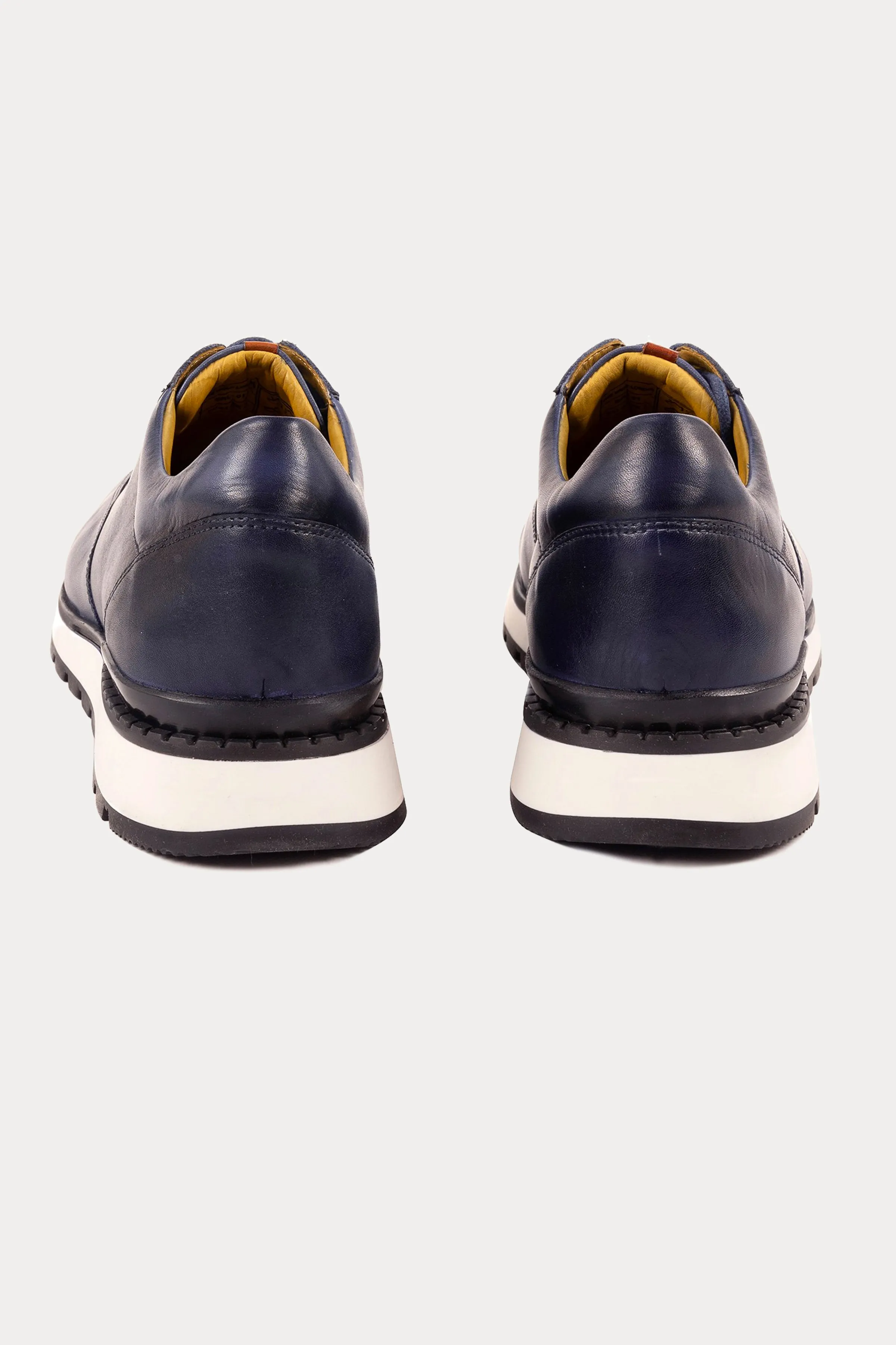 Westminster Leather Smart Trainers in Navy