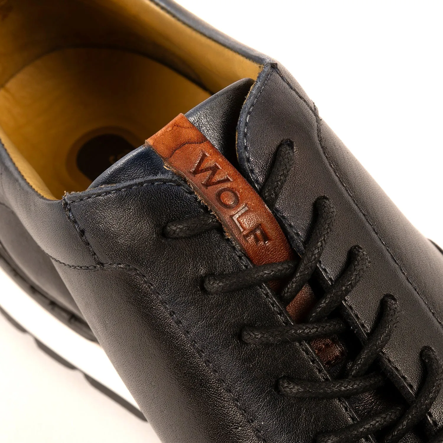 Westminster Leather Smart Trainers in Navy
