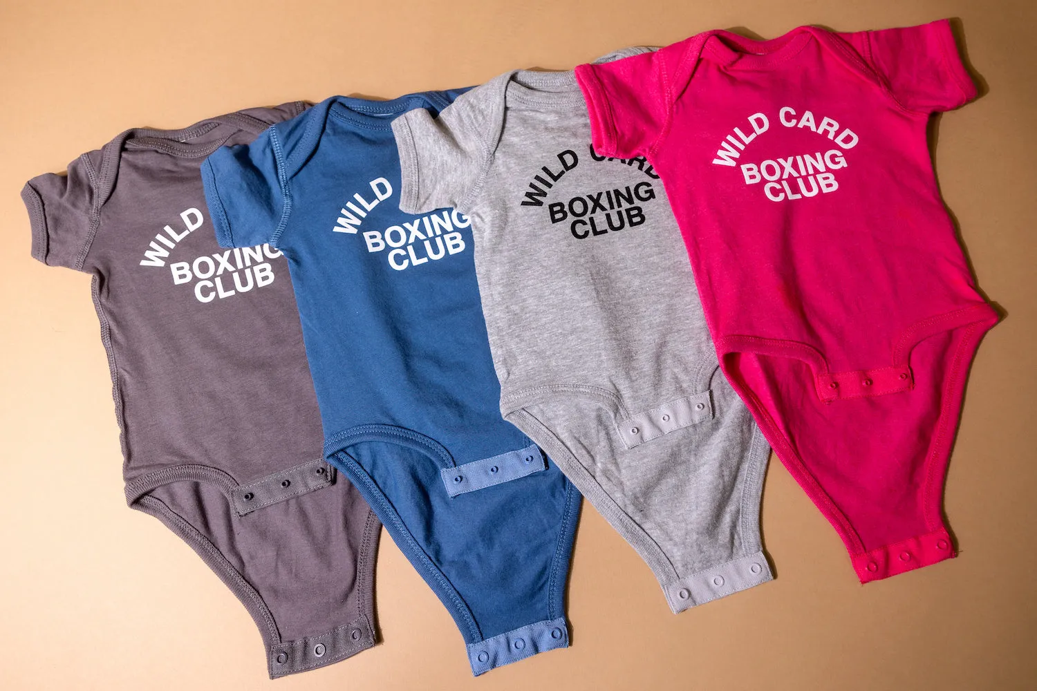 Wild Card Boxing Club Old School Logo Onesie - Heather Grey
